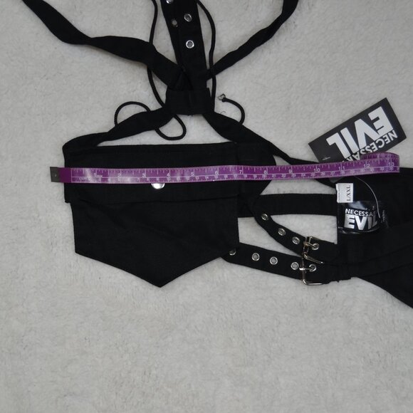 NWT Dolls Kill HIP POCKETS corset back harness cotton twill size L - Picture 3 of 7